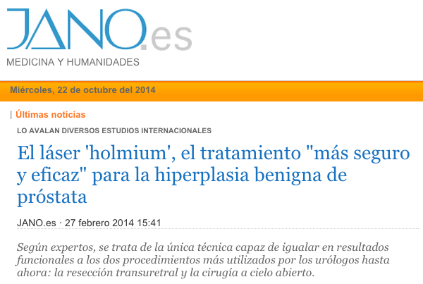 noticia sobre laser holmium