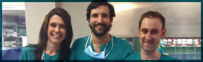 Dr. Romero-Otero, Dra. Patricia Coronil y el Dr. Jose Medina,