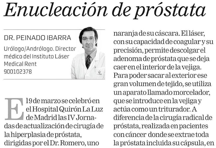 ENUCLEACIÓN DE PRÓSTATA