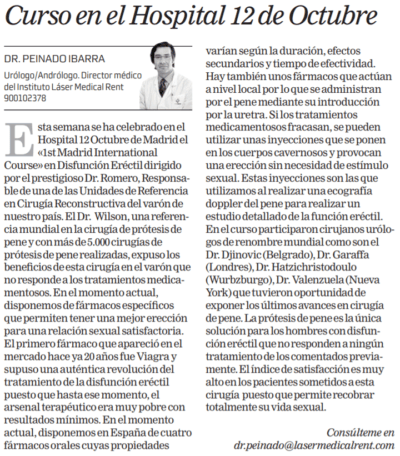 curso en el hospital 12 de octubre