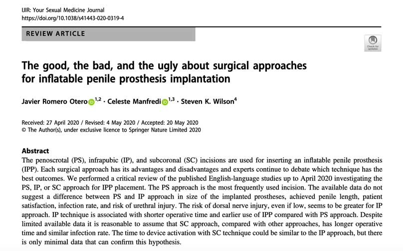 Cirugía prótesis de pene