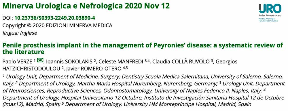 implante prótesis de pene enfermedad Peyronie y disfunción