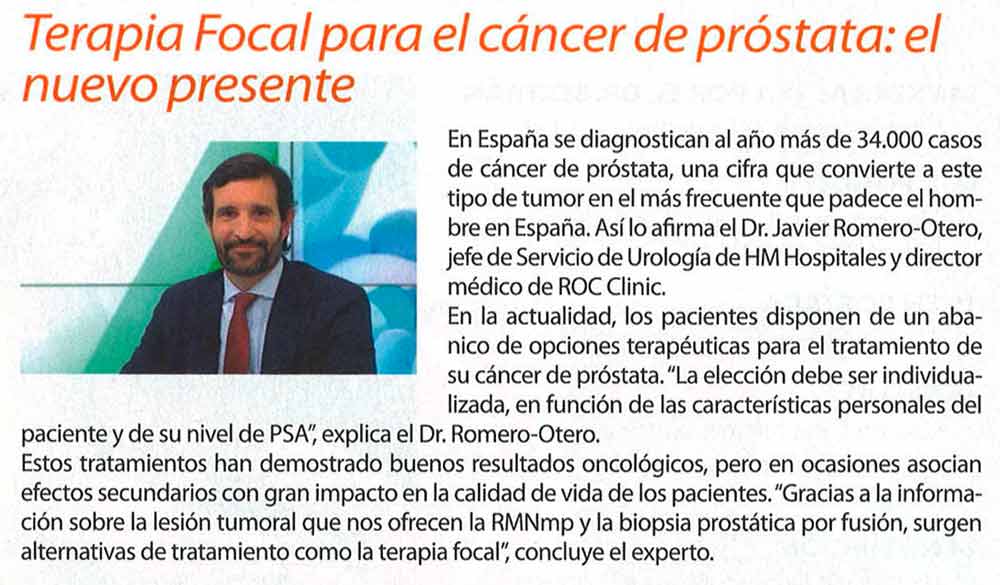 tratamiento con terapia focal en cáncer de próstata