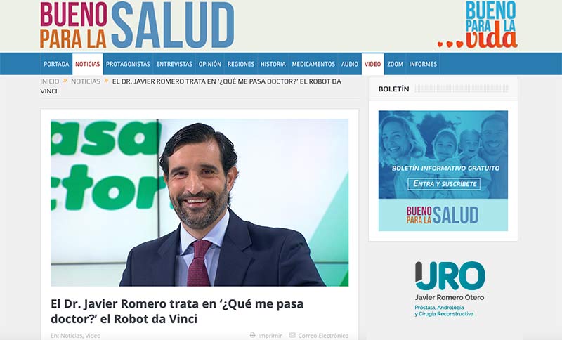 robot Da Vinci para cáncer de próstata